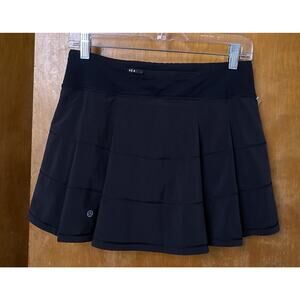 Lululemon Pace Rival Skirt Tall 14” Long Black Tennis Pleated W8A79T Lined Sz 4